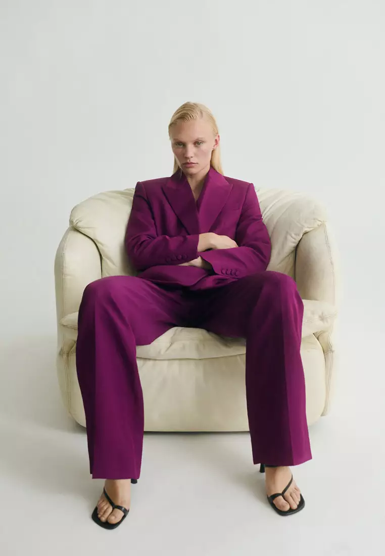 Straight-Fit Suit Trousers