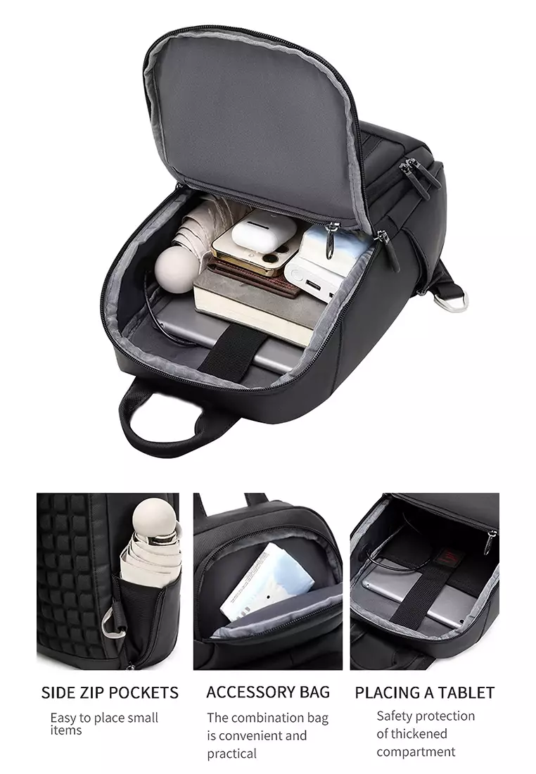 BRUNO CAVALLI Water Resistant Unisex Crossbody Chest Bag with 11" Tablet Compartment