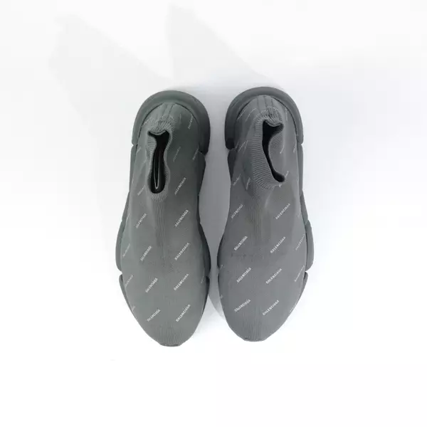 Sepatu BALENCIAGA SPEED TRAINER ALL OVER WHITE KHAKI GREEN SNEAKER 100% ORIGINAL