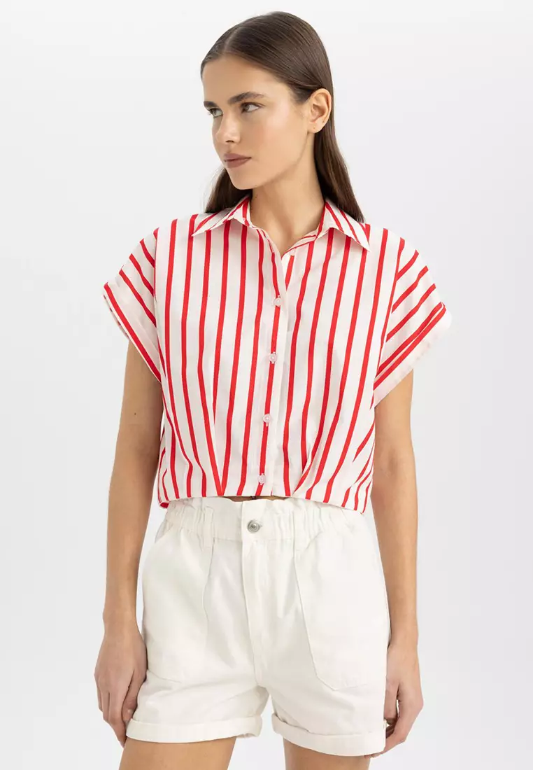 Striped Crop Shirt