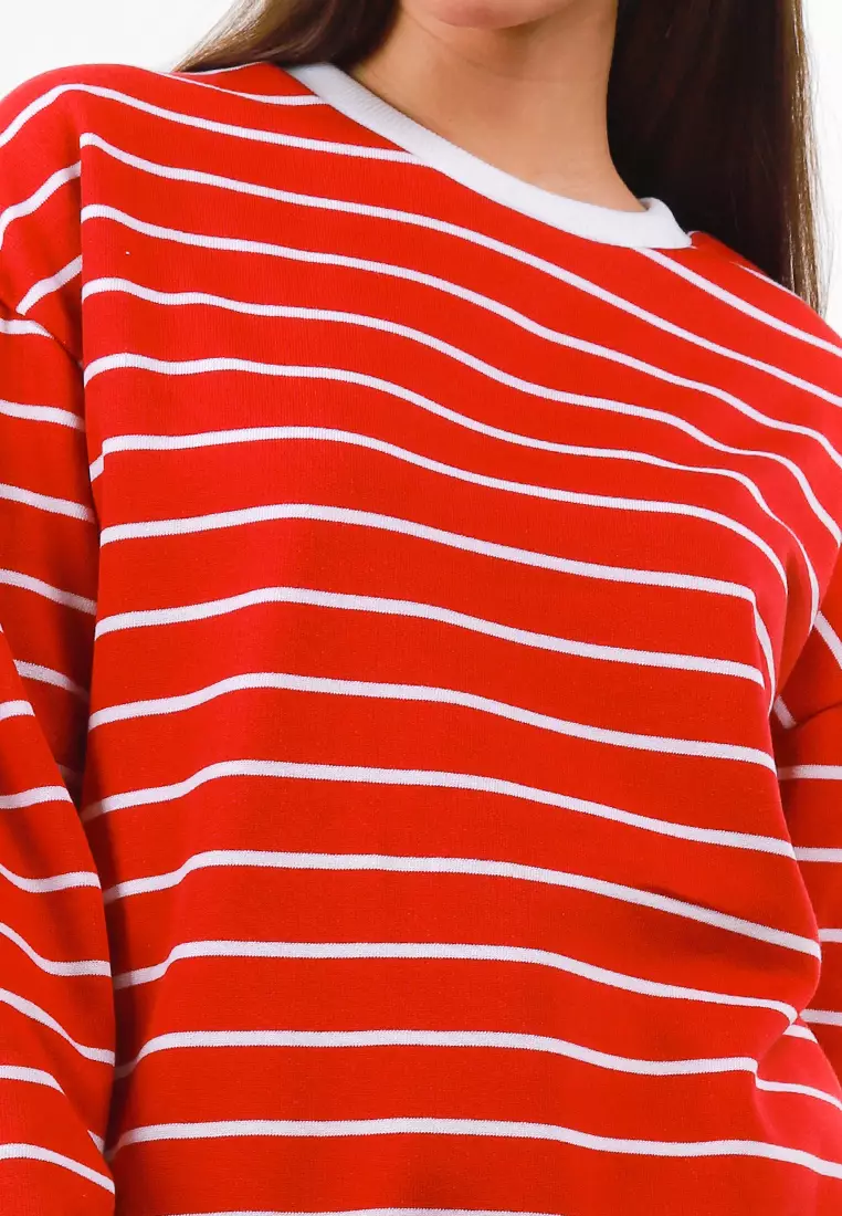 Sweater Lengan Panjang Long Sleeve Stripe