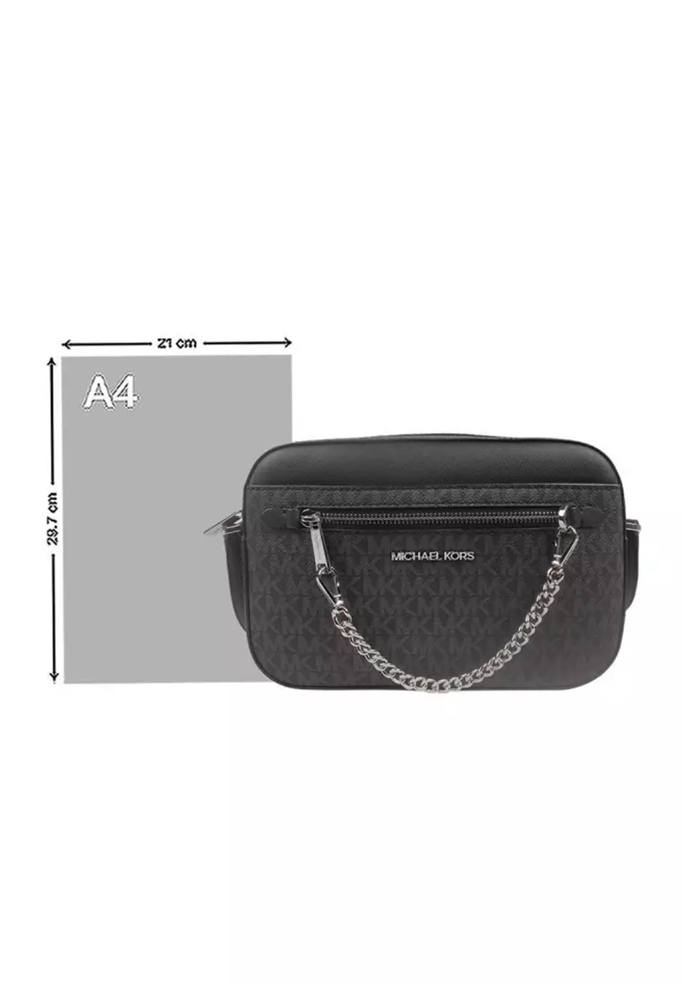 Jet Set Large Logo Crossbody Bag In Black 35S1STTC9B