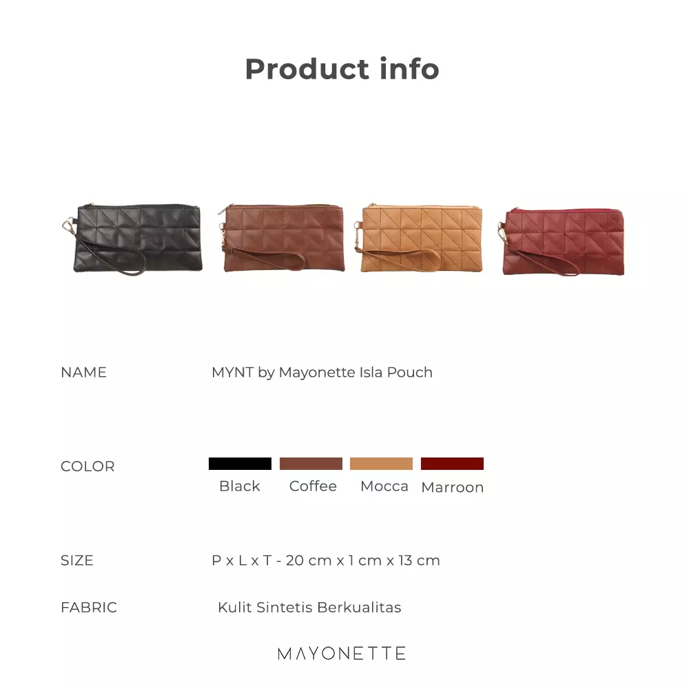 MYNT by Mayonette Isla Pouch - Tas Fashion Hand Bag Wanita - Mocca