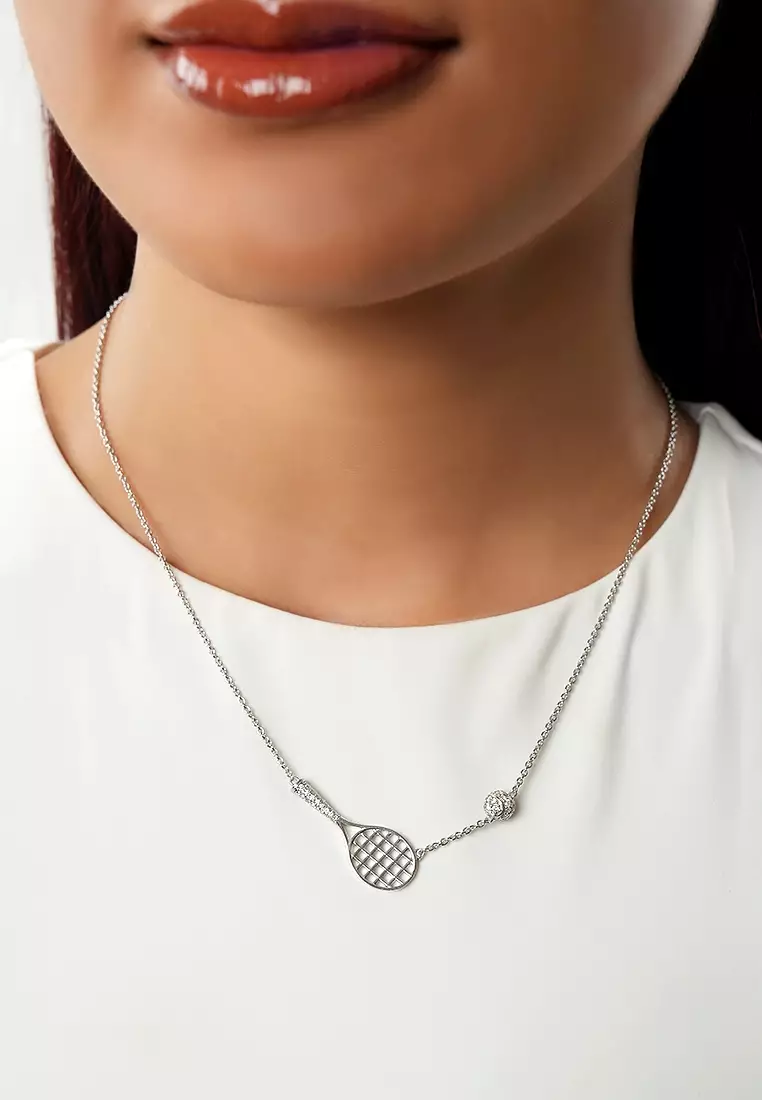 Court Charm Necklace in Vermeil White Gold D/E-VVS/VS (0.50ct TDW)