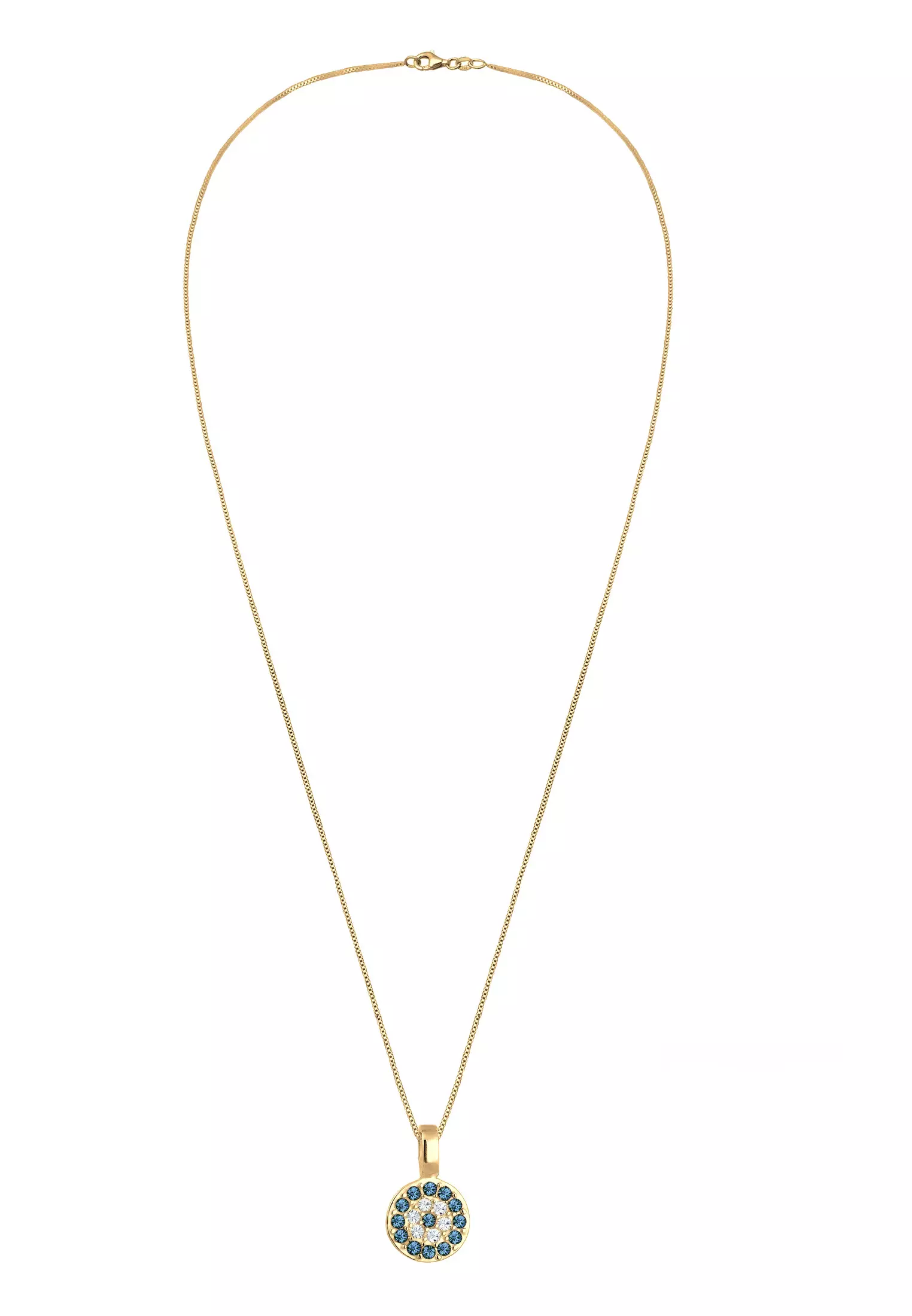 施华洛世奇® 水晶镶嵌镀金邪眼吊坠项链