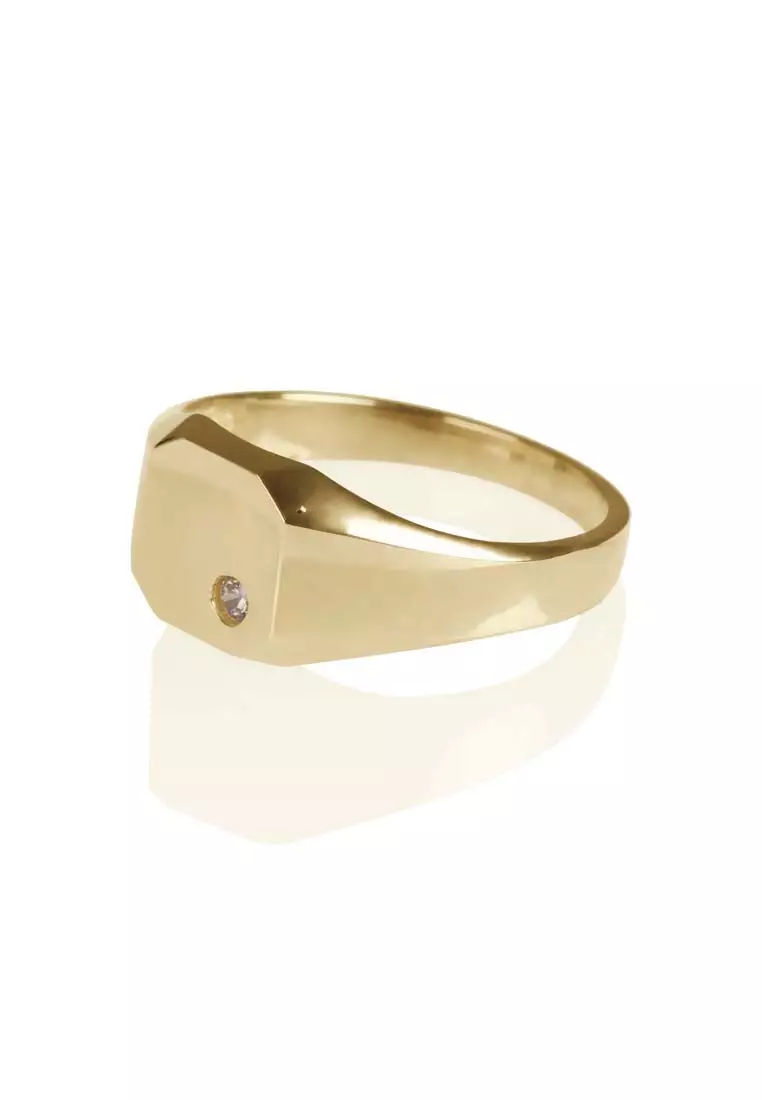 Square Signet Ring 18k Gold