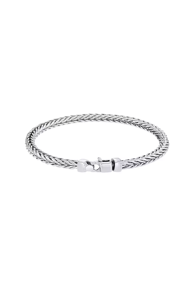 Buy HABIB HABIB 925 Silver White Gold Bracelet CJ6BR MAN 01 Online