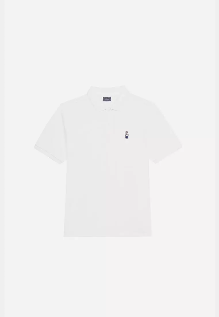 Buy Penshoppe Relaxed Fit Polo With Crew Bear Patch Embroidery