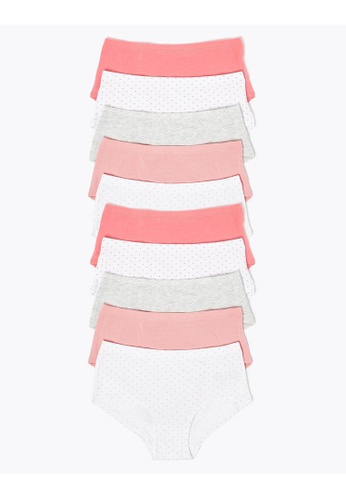 MARKS & SPENCER multi M&S 10 Pack Spotted Shorts (2-16 Years) 09951KADEBCF7CGS_1