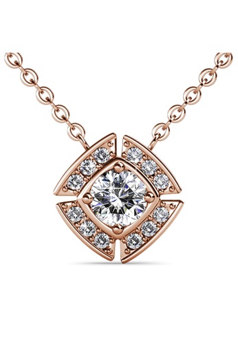 Krystal Couture gold KRYSTAL COUTURE Rose Gold Brilliant Cut Pendant Necklace Embellished With Swarovski® Crystals 380E8AC00FC7F2GS_1