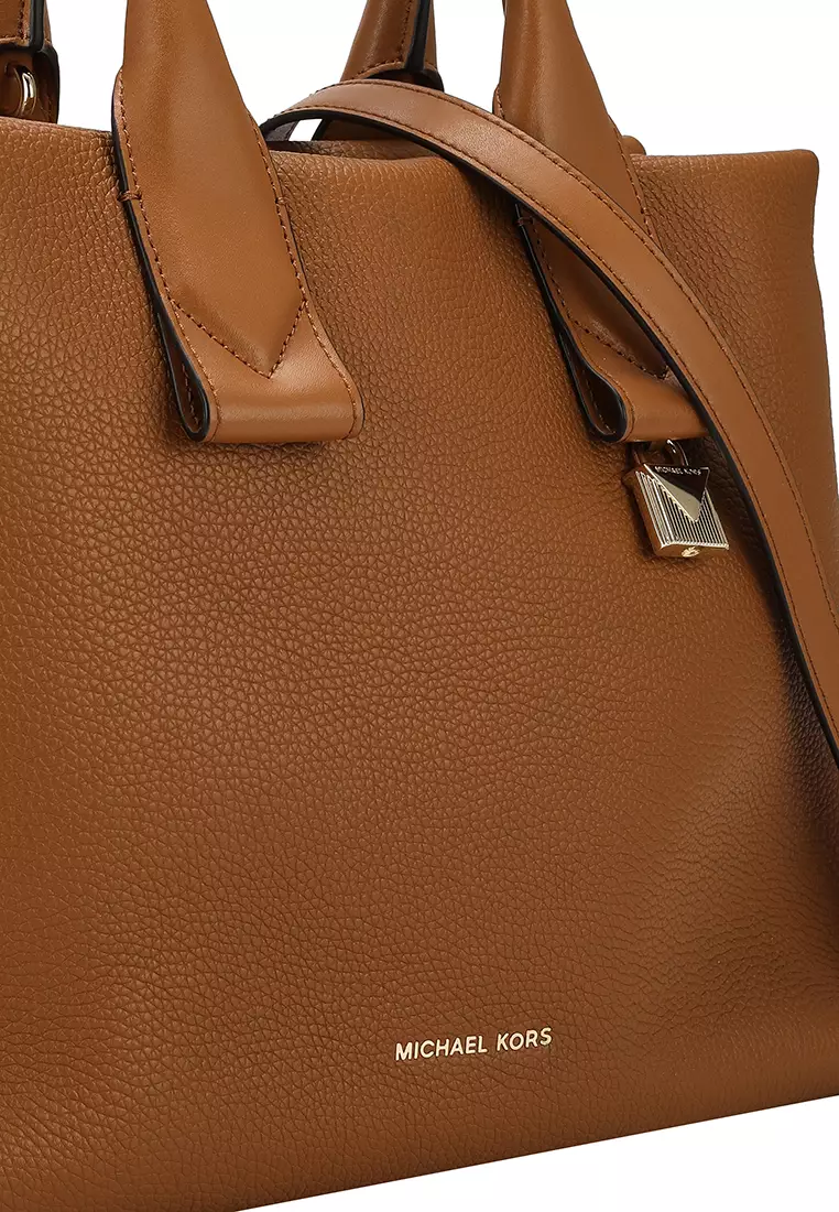 Buy MICHAEL KORS Pre Loved Rollins Small Pebbled Satchel Bag