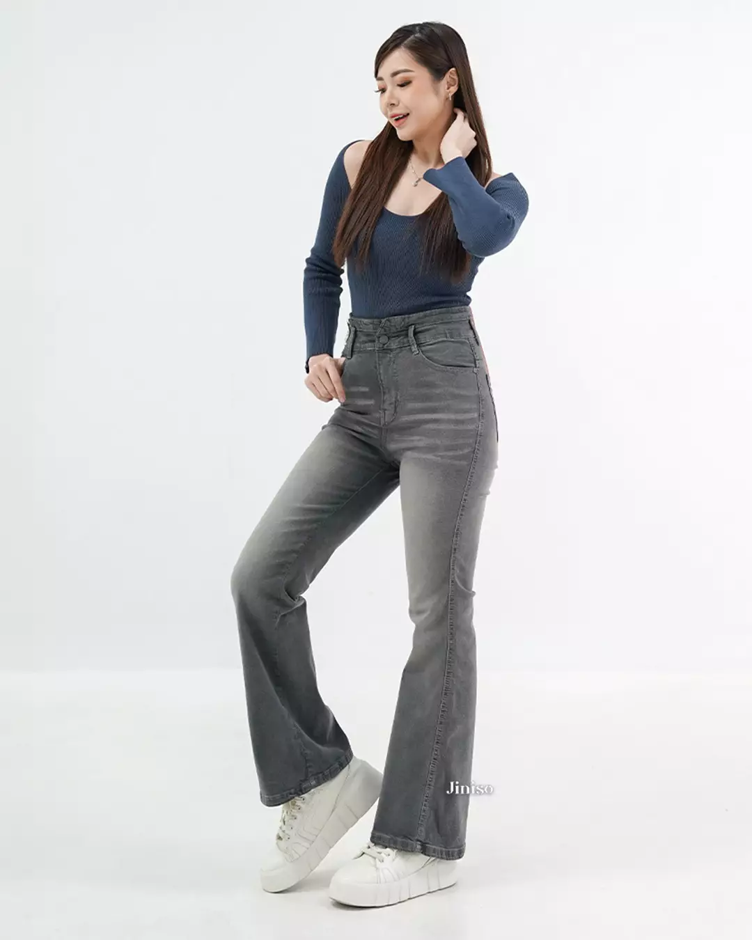 Ultra Highwaist Cutbray Stretch Jeans 616 HANGOUT