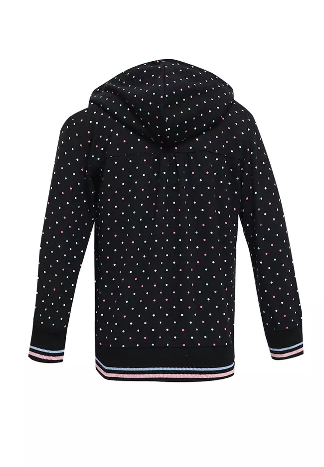 Jaket Hoodie Polkadot