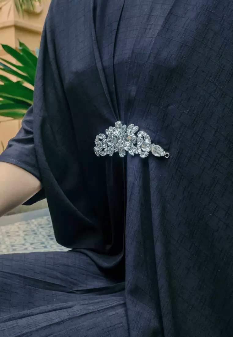 Urban Exchange Saira Kaftan Hitam- Gamis Kaftan Hitam Lengan 3/4 Warna Black