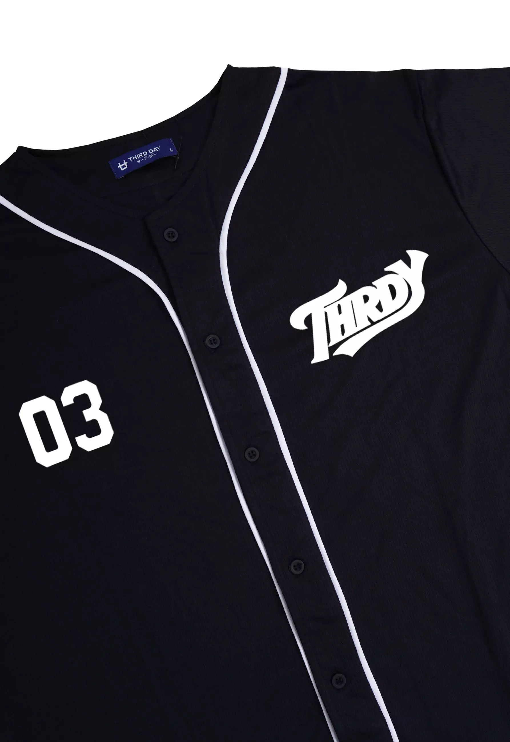 MTT97 Baseball Jersey Oversize "03 thrdy slant" hitam