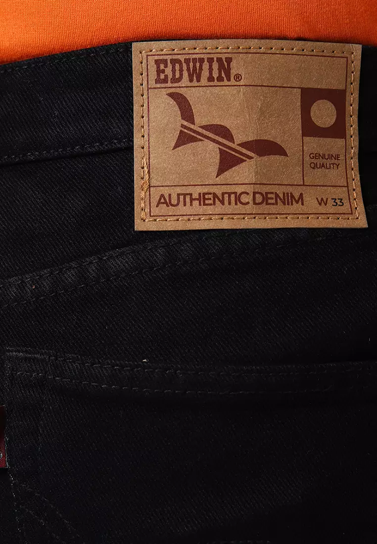 801 Reguler Fit Soft Jeans Black Overdyed - Celana Panjang Denim Pria