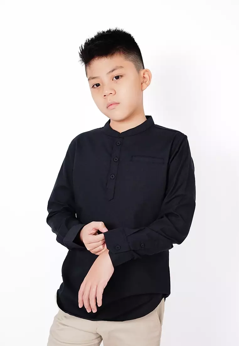 Ryusei Shirt Kids Nakayama Black