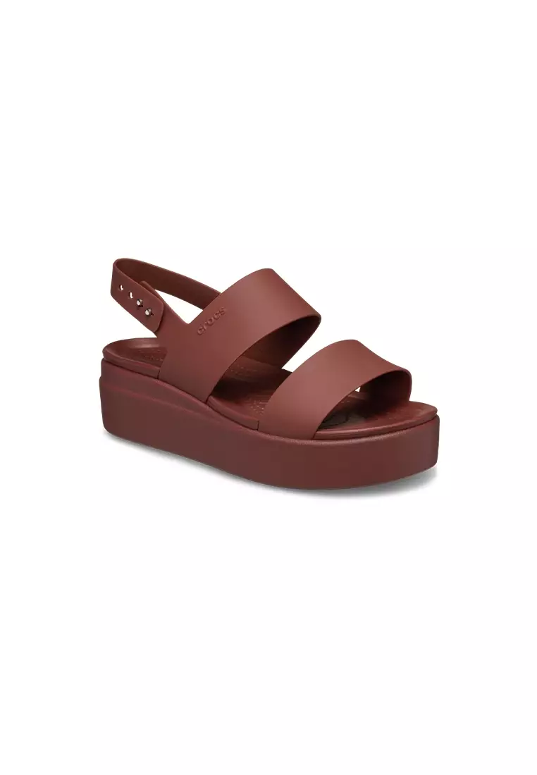 Discount on Crocs  shoes - SKU: Brooklyn Low Wedge Sandal in Dark Clay