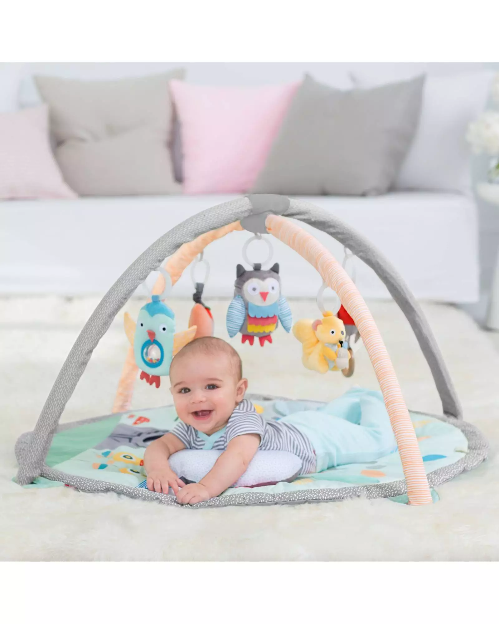 Skip hop treetop friends activity gym shop grey pastel