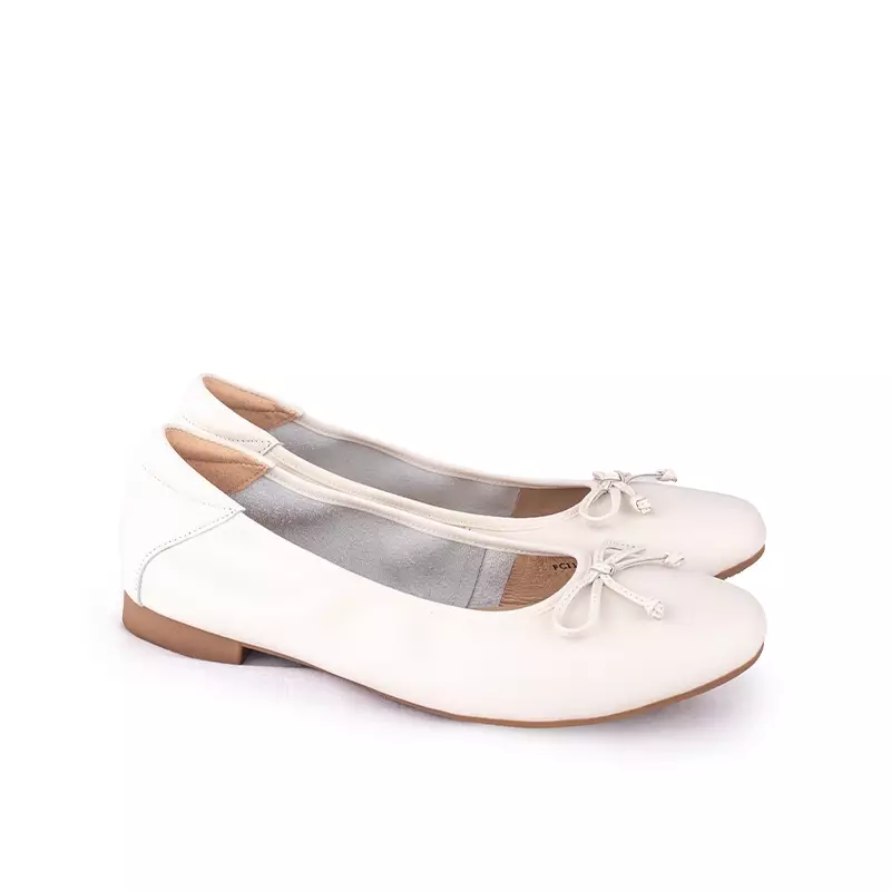 Sepatu Ballet Flats Wanita Gino Mariani Britney Off White