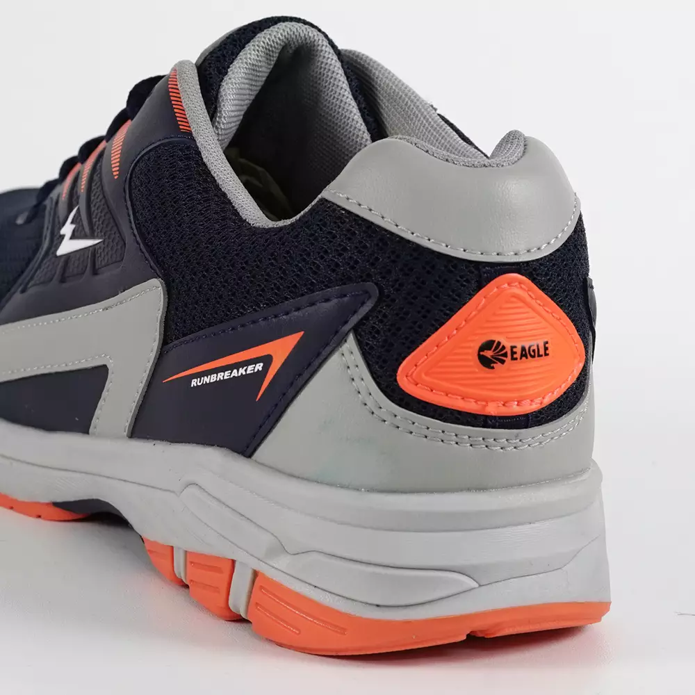Eagle Sepatu Running Run Breaker - ABU MUDA/ORANYE