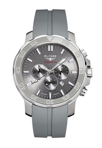 Elysee Male Watches Qualified Jam Tangan Pria - Abu-Abu - Strap Silicon Strap - 48001