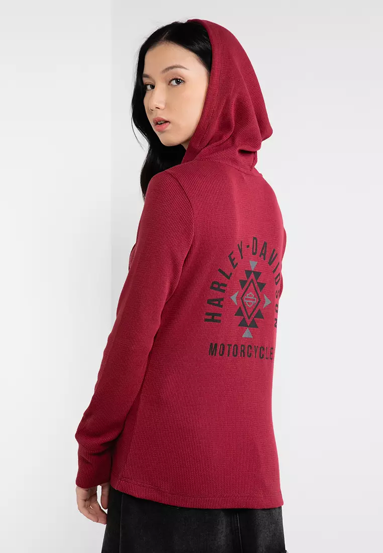 Bohemian Hooded Thermal Knit Sweater