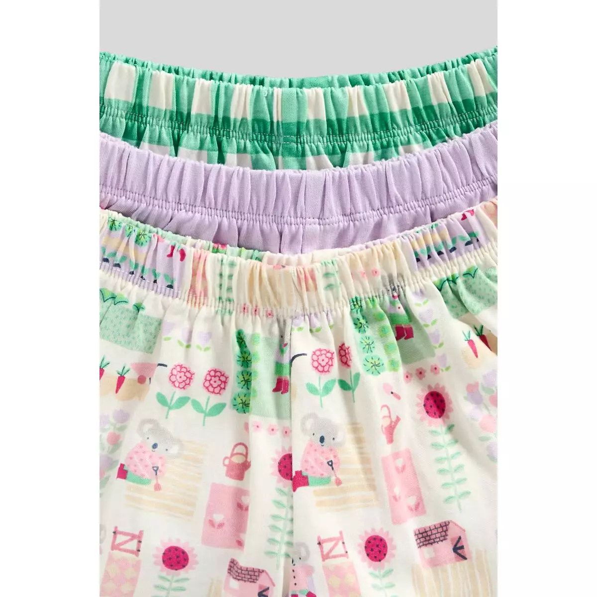 Mothercare Shorts - 3 Pack - Celana Pendek Bayi Perempuan (Ungu)