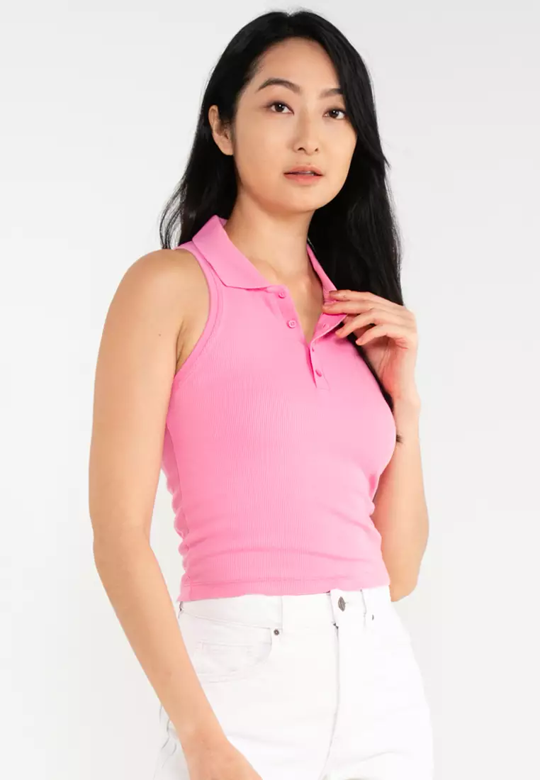 Buy American Eagle Sleeveless Henley Polo Top 2024 Online ZALORA