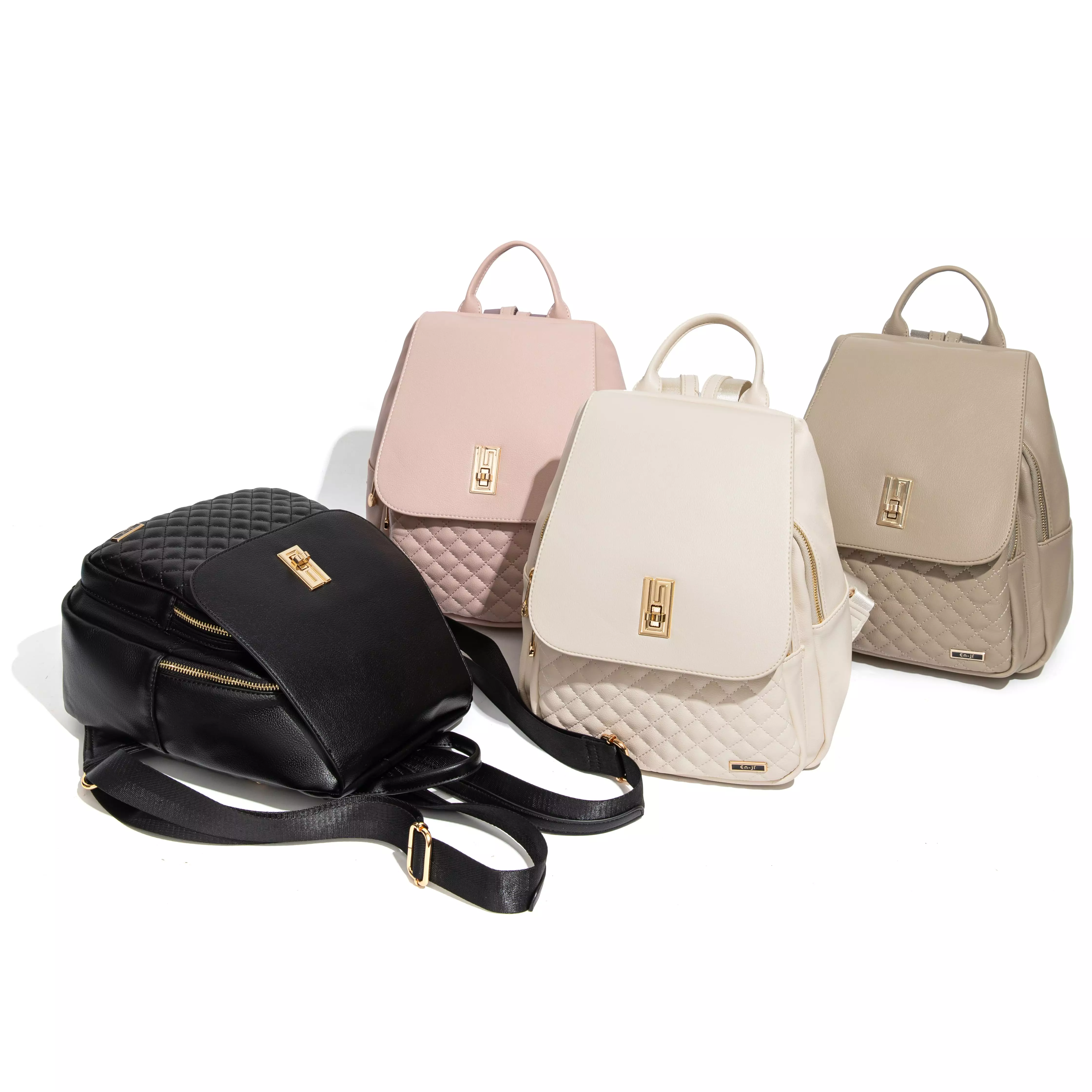 En-ji Munro Backpack Wanita Warna Cream