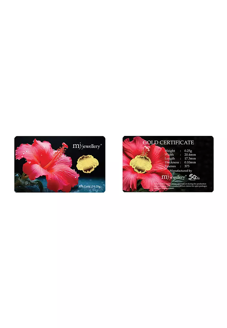 Buy MJ Jewellery 5G Gold Collection 375/9K Bunga Raya Series Gold Bar ...