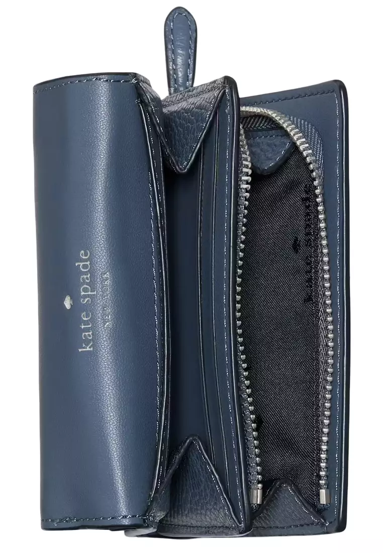Buy Kate Spade Kayla Small L-Zip Wallet - Twilight Blue KK056 2026