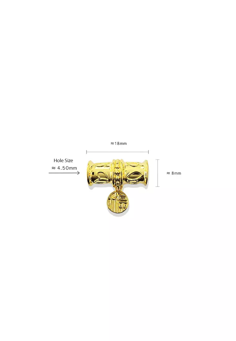 916/22K Gold Tube Pendant B314