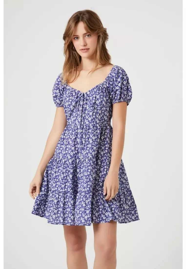 Buy FOREVER 21 Floral PuffSleeve Babydoll Dress 2024 Online ZALORA