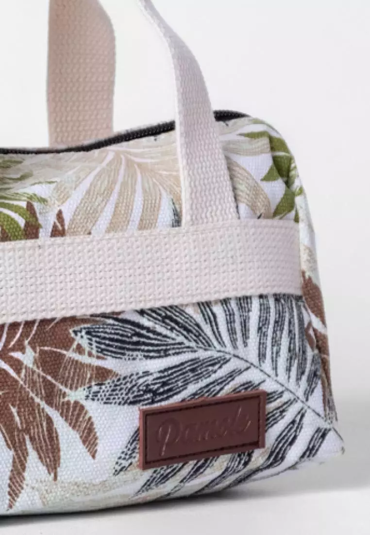 Pamole Pouch Kosmetik Bahan Kanvas Penutup Resleting - Leaf Green