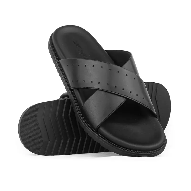 Sandal Kulit Pria Gino Mariani Harison Black