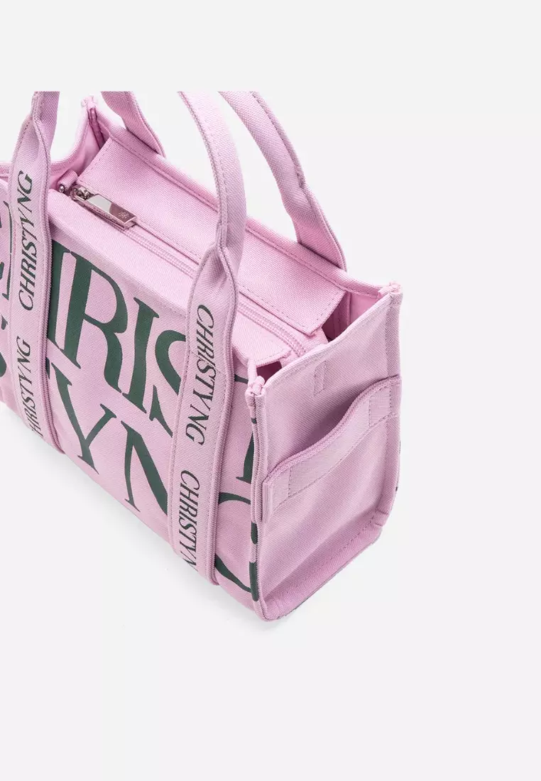 Tokyo Mini Print Tote Bag Pink