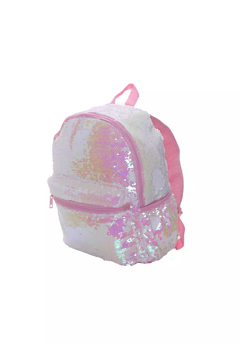 Tas Ransel Anak Sequin Medium Pink 35x30 cm