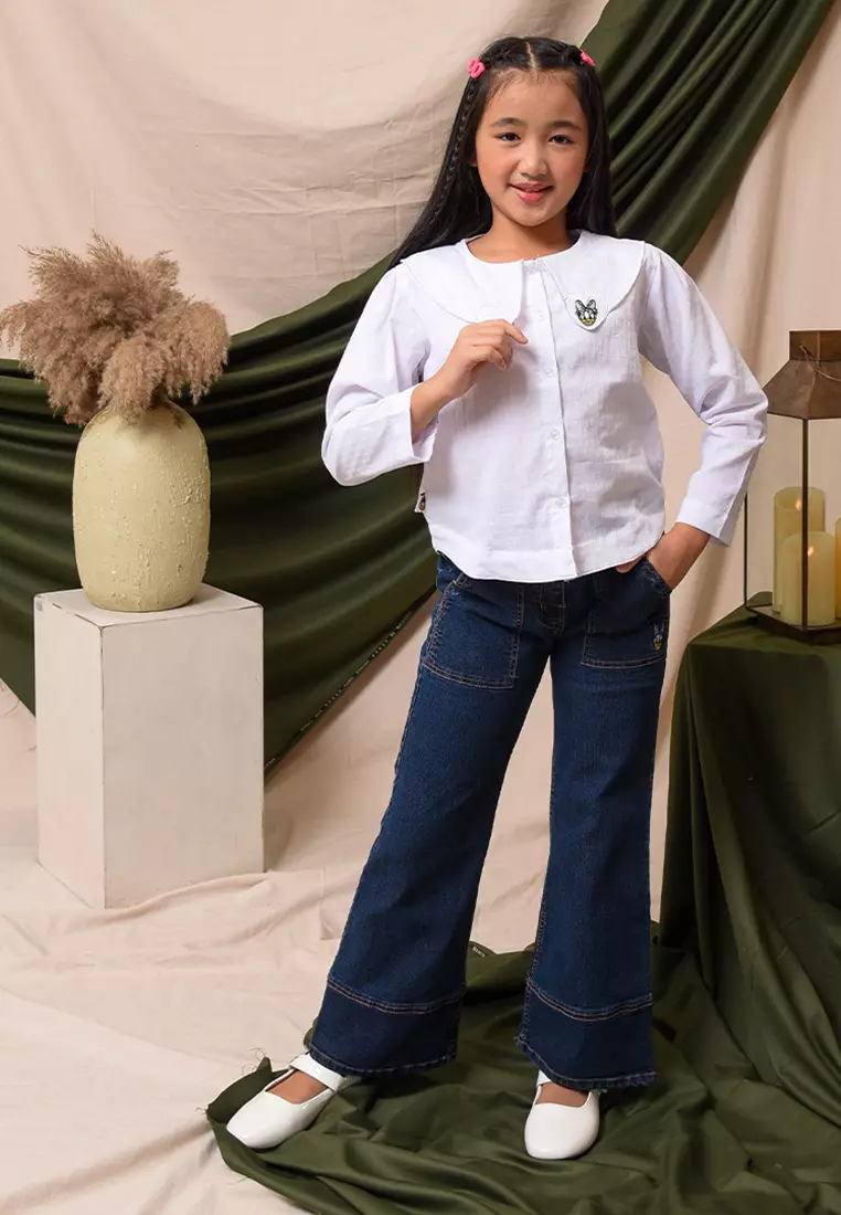 Long sleeves shirt/ Kemeja lengan panjang anak perempuan/ Lovely Daisy