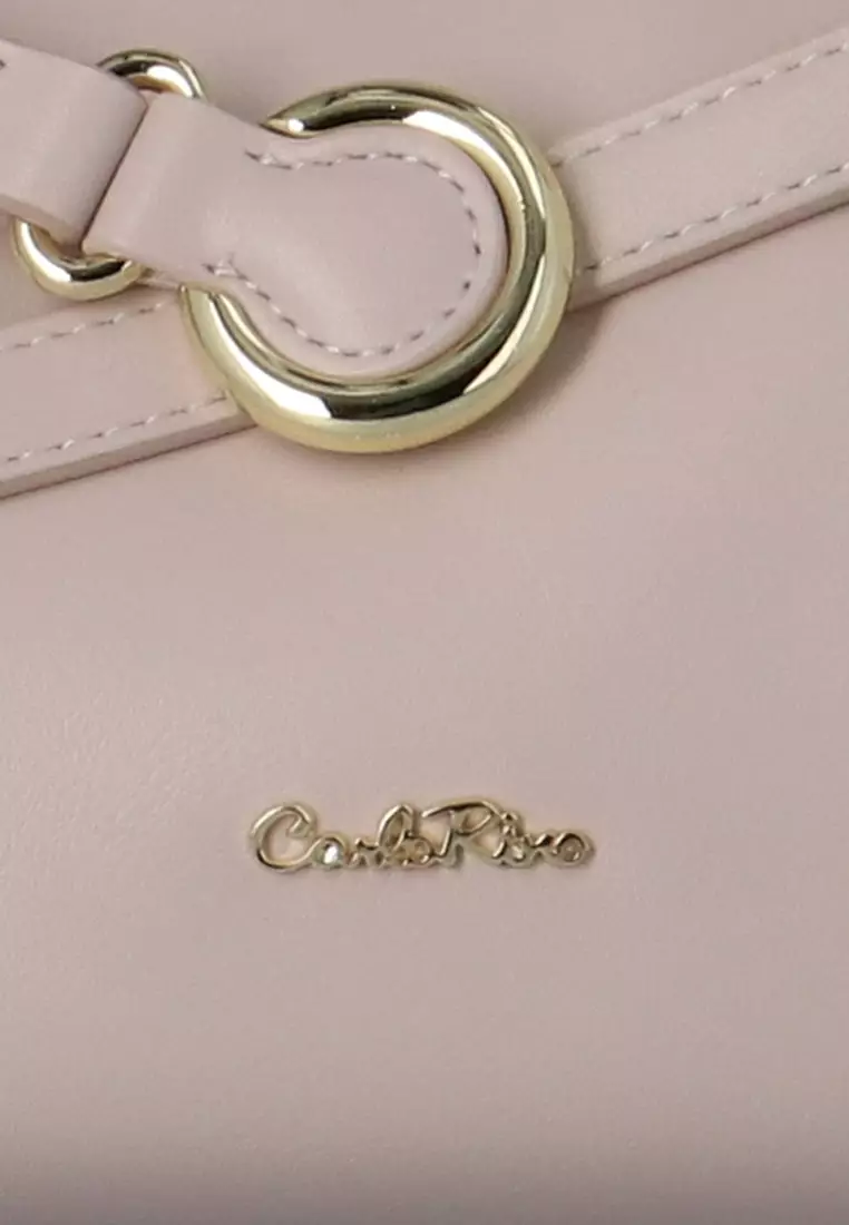 Lara Strapped Top Handle Bag - Nude