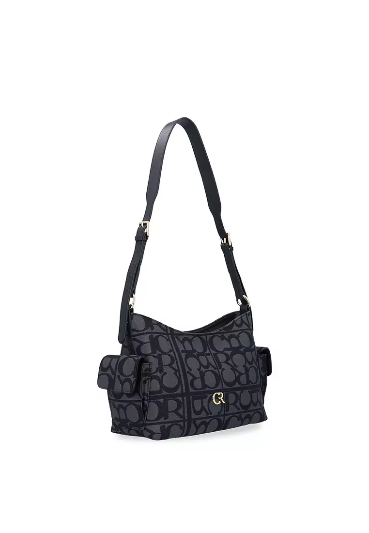 Carlo GEO Duo Pockets Tote Bag - Black
