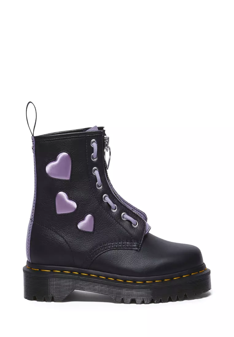 Buy Martens 1460 Zip Heart Virgina Satin Lux Leather Lace Up