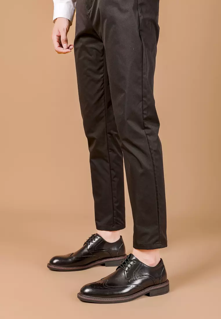 波特復古手工雕花真皮皮鞋 MK79019-1