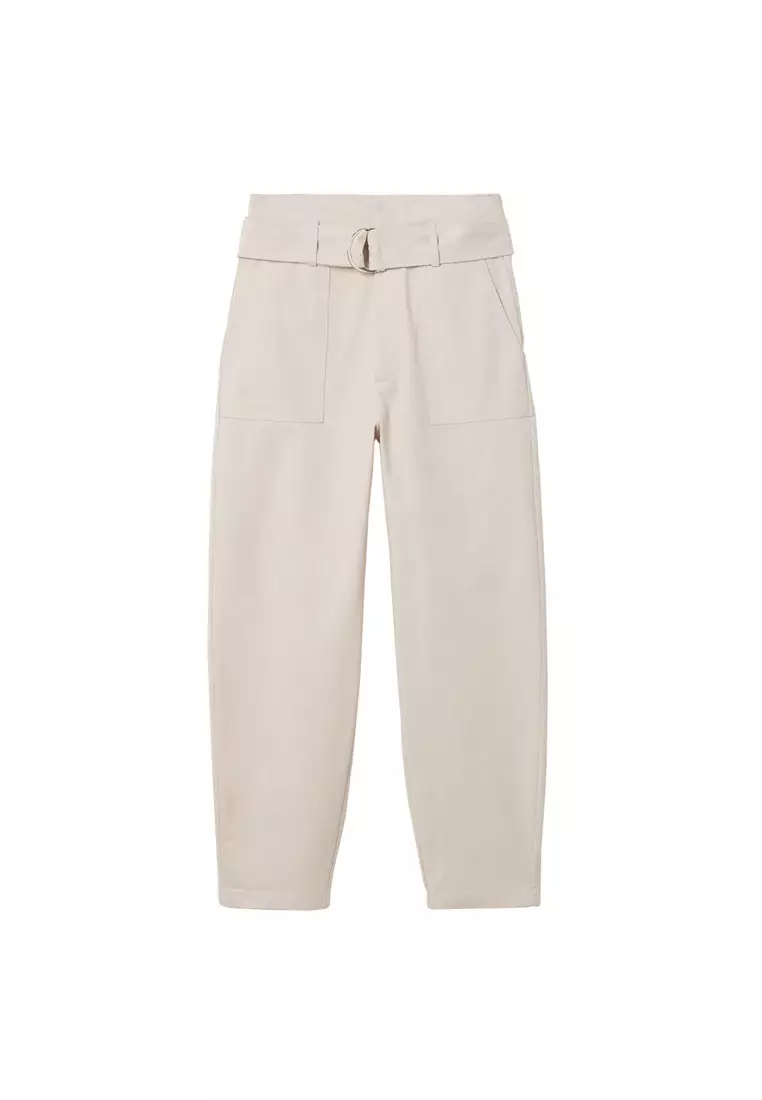 Belt High-Waist Trousers