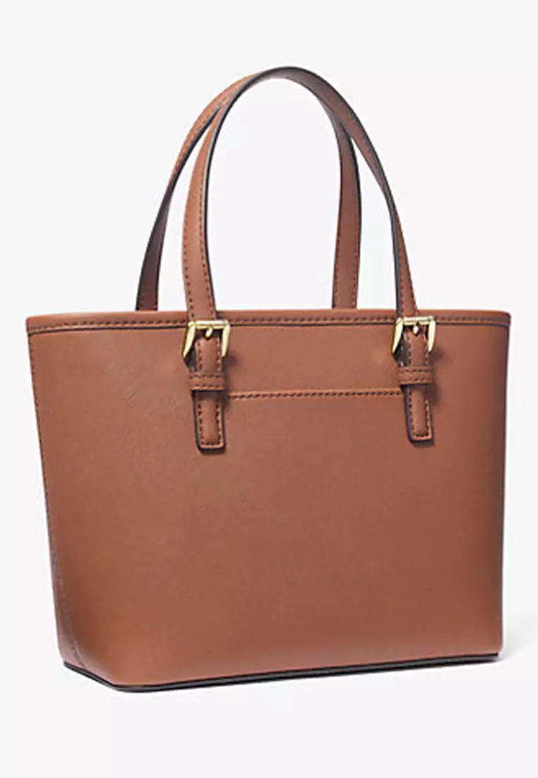 Jet Set Travel Extra-Small Saffiano Leather Top-Zip Tote Bag
