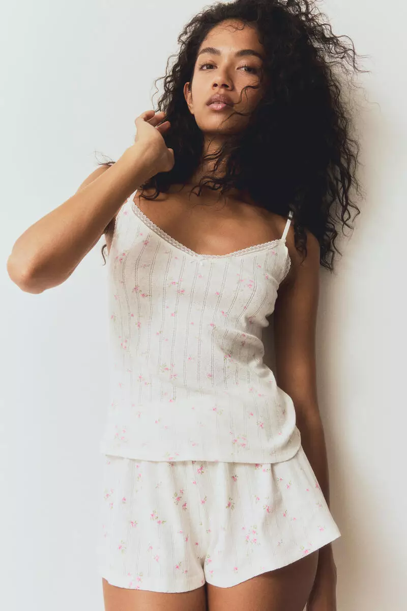 Cotton pointelle pyjamas