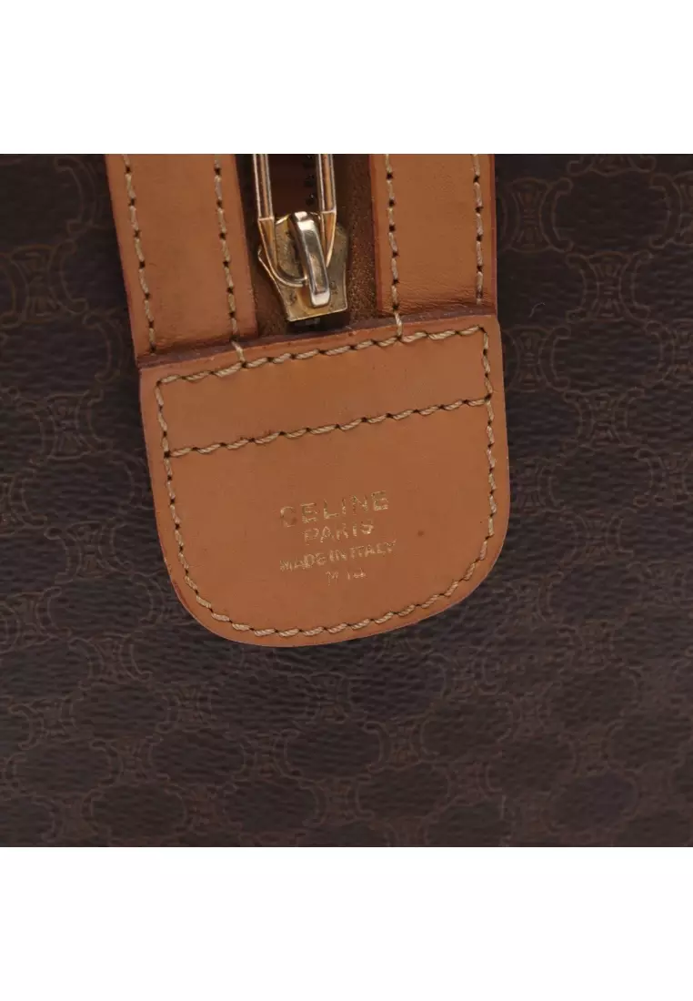 CELINE Handbag Macadam Mini Boston PVC/leather Brown Women Used –
