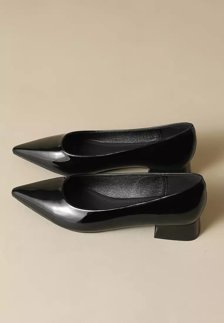 3CM Pointed Chunky Heel Pumps WW5153-1