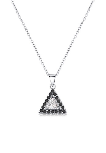 A-Excellence black Premium Elegant  Black Silver Necklace A538FAC574BB88GS_1