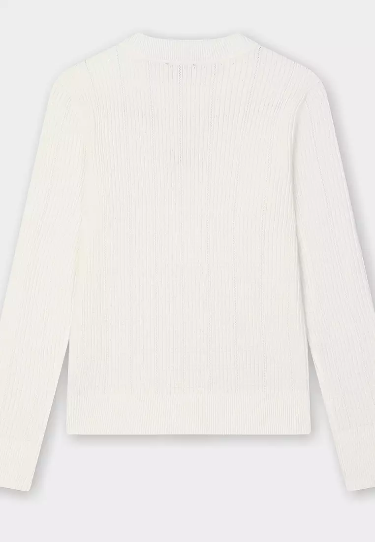 FILA CORE LIFESTYLE ORIGINALE HERITAGE Women Knit Sweater (White)
